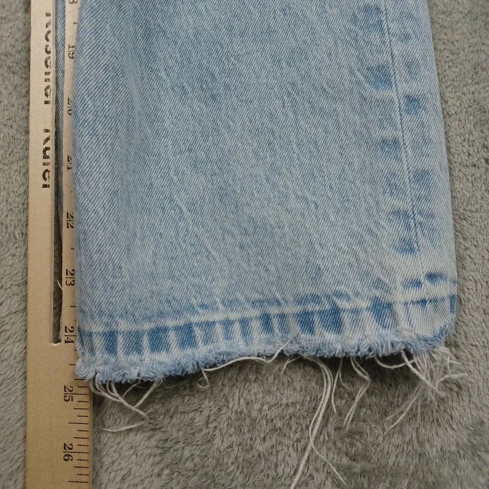 Abercrombie Fitch Jeans Womens 24 Blue Denim Cropped Wide Leg High Rise